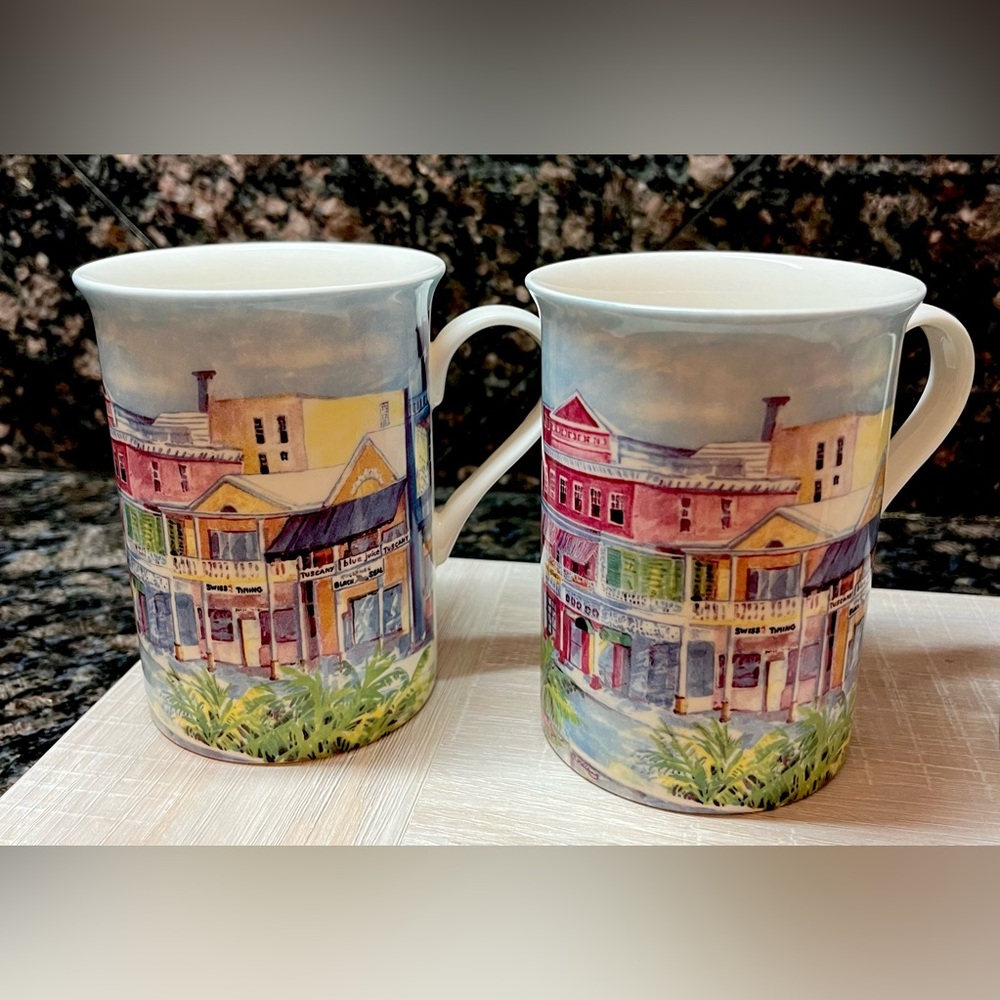 Carole Holding Studios Bermuda Mugs in Fine Bone China set of 4 - Picture 15 of 16